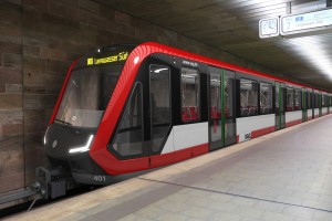 U-Bahn Nürnberg: vierteiliger U-Bahn-Zug Typ G1 (Siemens) für fahrerlosen Betrieb